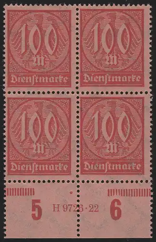 74 Marque de service 100 M. Bloc de quatre sous-bord avec HAN H 9726.22, **