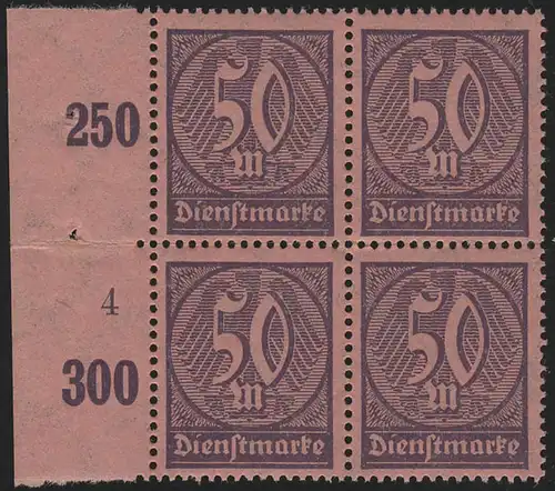 73 Marque de service 50 M. Bloc de forme de bord 4 plié comme souvent **