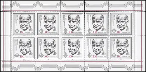 1835 Bodelbilth - Bogen 10 avec PLF I, boîte 9 ** post-fraîchissement