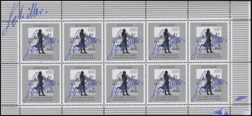 1792I Schillergesellschaft - 10er-Bogen mit PLF I, Feld 1 **