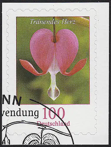 3034 Blume Tränendes Herz 100 Cent, SELBSTKLEBEND, auf neutraler Folie, O