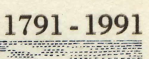 1492DD Brandenburger Tor - avec double impression gris [inscriptions] sur ETB 4/1991