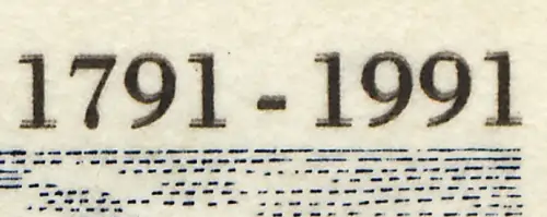 1492DD Brandenburger Tor - mit Doppeldruck grau (Inschriften) auf ETB 4/1991
