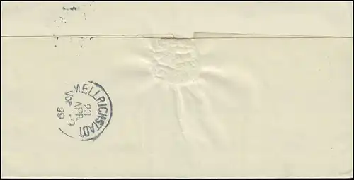 Bayern Brief 10 Pf. Magistrat MUNICHEN 22.4.99 vers MELLRICHSTADT 23.4.1999