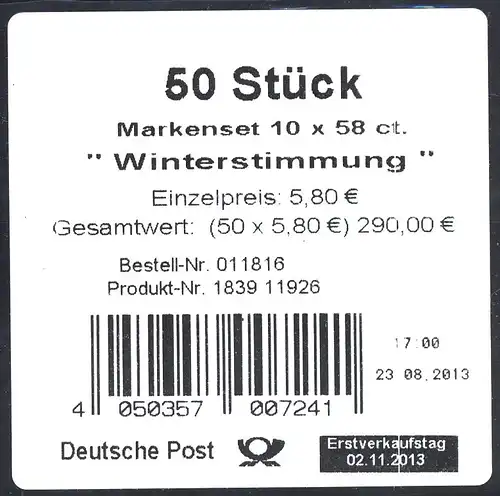 95 MH Winterstimmung: Weihnachtsbaum 2013, Banderole