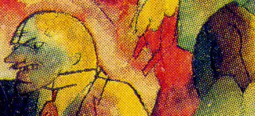 1656 Grosz - PLF jaune trait dans la main de la femme en robe rouge, boîte 3 **