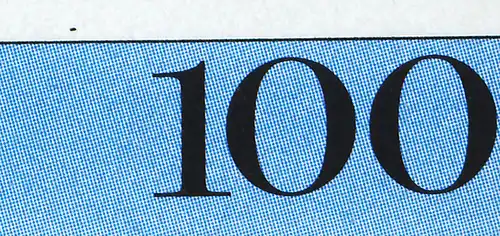 1684 Rügen: schwarzer Punkt über dem Bildrand links von der 100, Feld 4 **