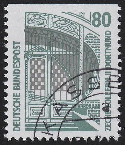 1342C v Sehenswürdigkeiten 80 Pf Zeche Dortmund, O gestempelt