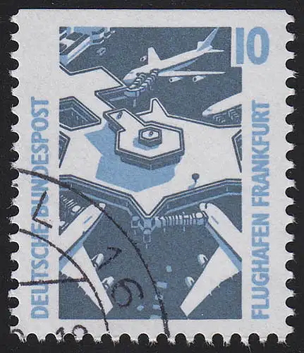 1347C v Sehenswürdigkeiten 10 Pf Flughafen Frankfurt/Main, gestempelt O