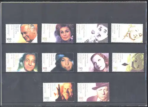 Acteurs de films 2000-2001 ** (Monroe, Chaplin, Rühmann, Fröbe, etc.)