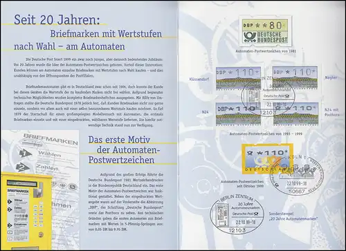 3. L'emblème postal ATM 1999: 20 ans de logo postal EB 6/1999