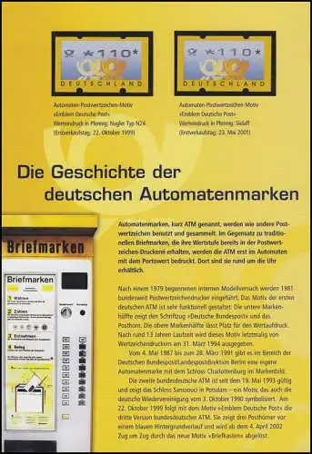 Automatenmarken Postemblem - Sielaff - Briefkasten - EB 3/2002