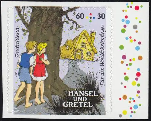 3061 Fêtes de Grimm: Hansel et Gretel 60 centimes, autocollants, en MH 96 **