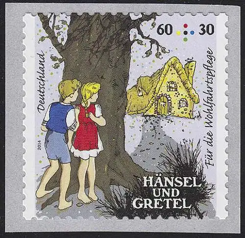 3061 Fêtes de Grimm: Hansel et Gretel 60 cents, autocollants, en rouleaux **