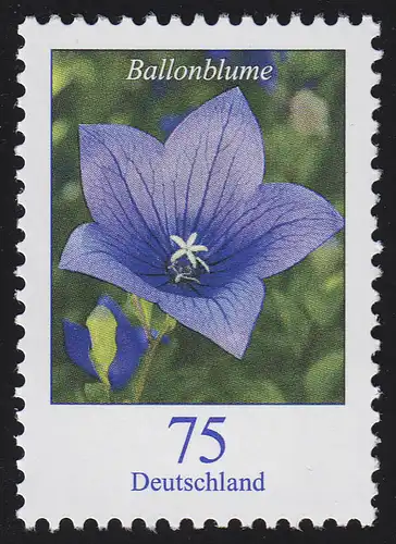 2835 Blumen 75 Cent mit rückseitiger Nummer 200, ** postfrisch