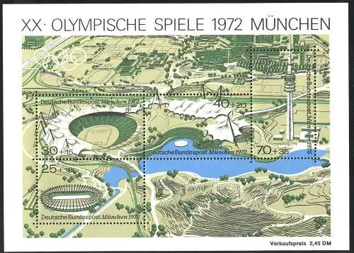 Bl.7DD Olympiastadion mit Doppeldruck der Farbe schwarz (rechtsbetont) **