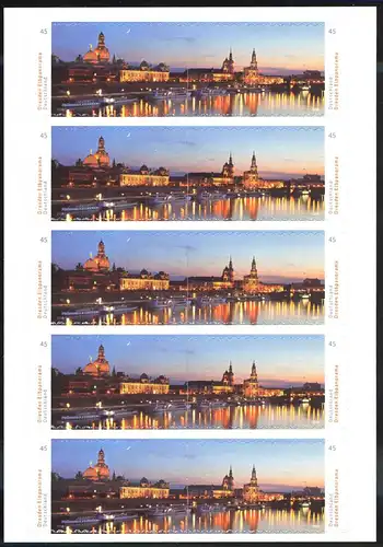 FB 38 Dresde Elbpanorama, feuille 5x 3073-3074, **
