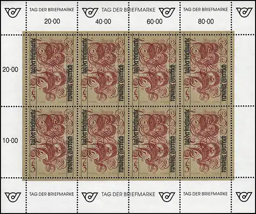 2032 Tag der Briefmarke 1991 - kompletter Kleinbogen, postfrisch **