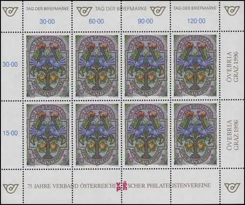2187 Tag der Briefmarke 1996 - kompletter Kleinbogen, postfrisch **