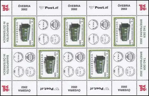 2380 Tag der Briefmarke 2002 - kompletter Kleinbogen mit Zierfeldern, ** / MNH