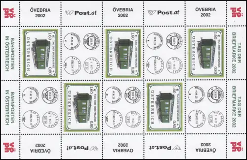 2380 Tag der Briefmarke 2002 - kompletter Kleinbogen mit Zierfeldern, ** / MNH
