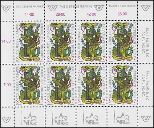2260 Tag der Briefmarke 1998 - kompletter Kleinbogen, postfrisch
