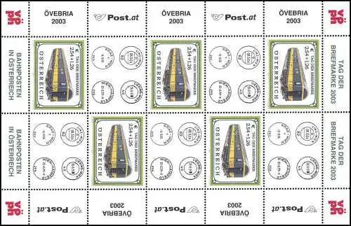 2414 Journée du timbre 2003 - Petit arc complet avec champs d'ornement, frais de port