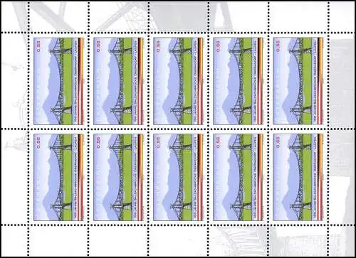 2426 Salzachbrücke Oberndorf-Laufen 2003 - kompletter Kleinbogen, ** / MNH