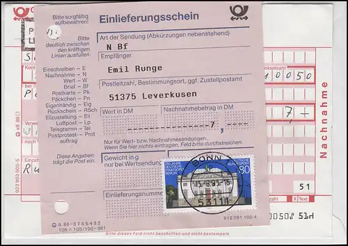 1692 Tag der Briefmarke Postbote MeF NN-FDC ESSt Bonn  31.10.93