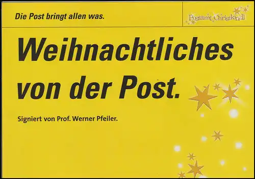 Autriche: Noël 2004 signé sur FDC Prof. Werner Pfeifer, im Folder