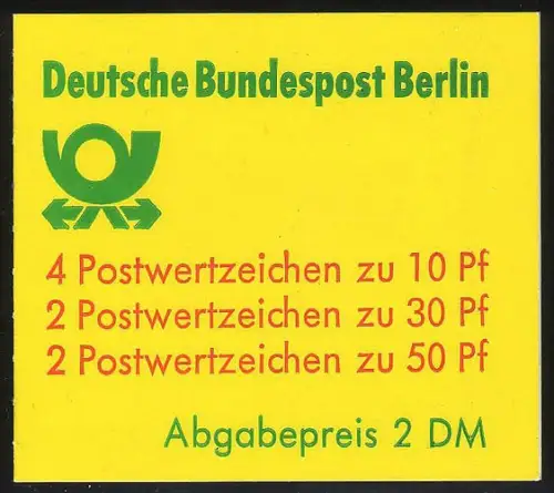 11ec MH BuS 1980, kleines t, mit Plattenfehler PLF XV, postfrisch **