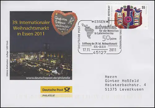 Weihnachtsmarkt Essen 2011, Auflage 1800! SSt Essen 50 Jahre adveniat 17.11.2011