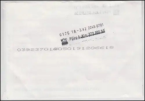 1587 Bayern, MeF NN-FDC ESSt München Markenpräsentation 12.3.1992