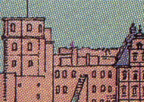 33V MH Heidelberg AVANT-PLACE 1868 V: HALIER de cheminée rouge, champ 10 **
