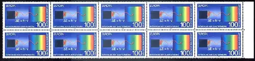 HBl. 34 de MH 30 Europe 1994 avec double PLF champs 3 et 10, **