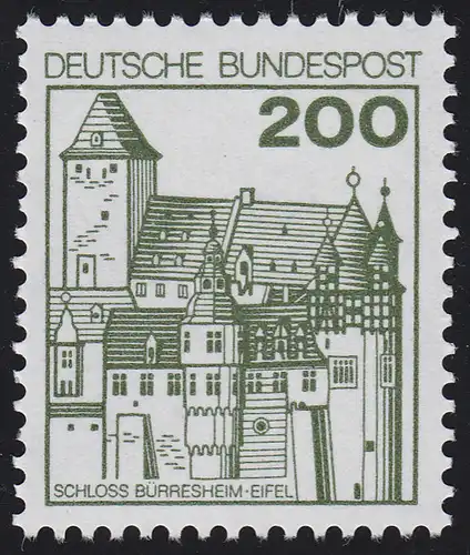 920 châteaux et chilliers 200 Pf Bürresheim, NOUVELLE fluorescence, frais de port **