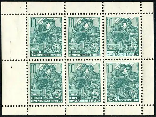 HBl. 8A-VII en MH 3 plan quinquennal, PLF tache de couleur dans la pièce inférieure, case 6, **