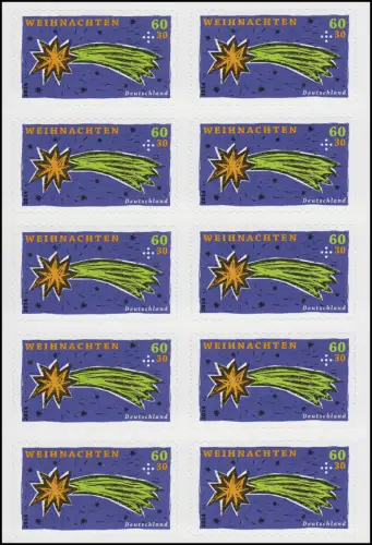 FB 40 Noël - Étoile de Bethléem, feuille de 10x 3112, **