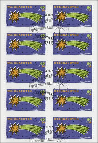 FB 40 Noël - Étoile de Bethléem, feuille de 10x 3112, EV-O Bonn