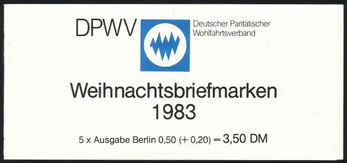 DPWV/Weihnachten 1983 Afrikanische Krippe 50 Pf, 5x707, ESSt Berlin