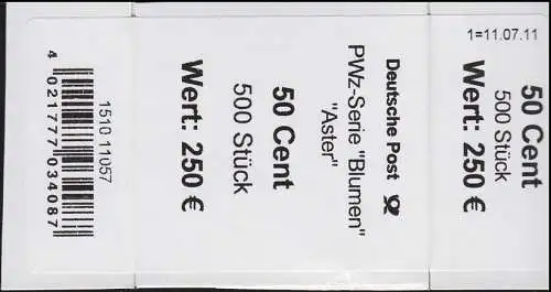 2463 Aster 50 Banderole / Aufkleber 500er-Rolle, Angabe Stück