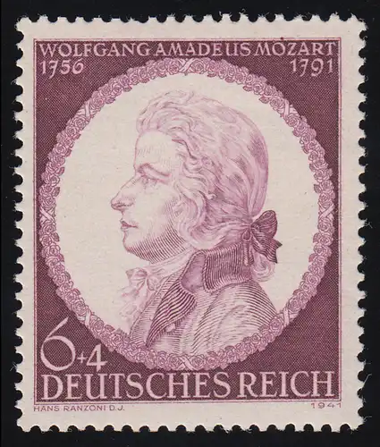 810II Mozart 1941 avec PLF II point par l'intermédiaire de OZ, case 4, ** post-fraîchissement