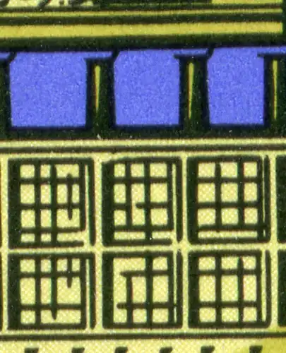 1478-1480 Berlin 1969, ZD mit PLF 1479 Fenster abgeschrägt, Feld 11, **