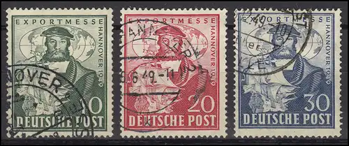 103-105 Hannover Foire, jeu de timbres ronds en temps réel, date lisible