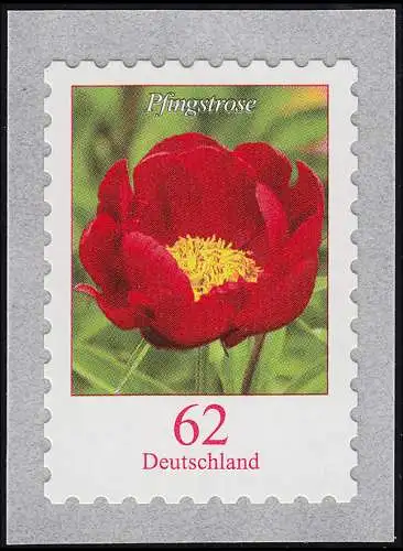 3121III Blume 62 Cent sk aus 5000er-Rolle mit GERADER Nummer **