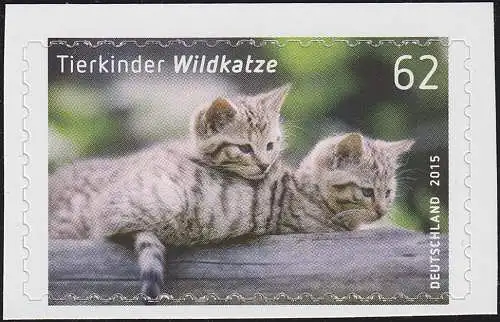 3130 Tierkinder: Wildkatze, selbstklebend aus FB 44, **