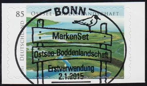 3131 Wildes Deutschland Ostsee- Boddenlandschaft, selbstkl. aus FB 45, EV-O Bonn