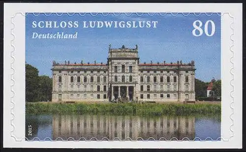 3128 Château Ludwigslust autocollant, sur feuille neutre, **