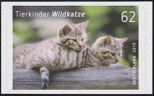 3130 Tierkinder: Wildkatze, selbstklebend, auf neutraler Folie, **