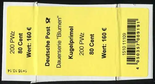 3115 Primel à billes 80 banderole / autocollant, avec date, distance 42 mm